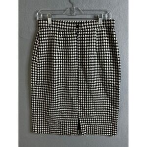 Mr. Jax Skirt Women's 10‎ Houndstooth Pencil Skirt High Waist Career Wear Wool